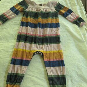 Tea Collection Striped Wrap Neck Romper (Festival Stripe), 18-24 months